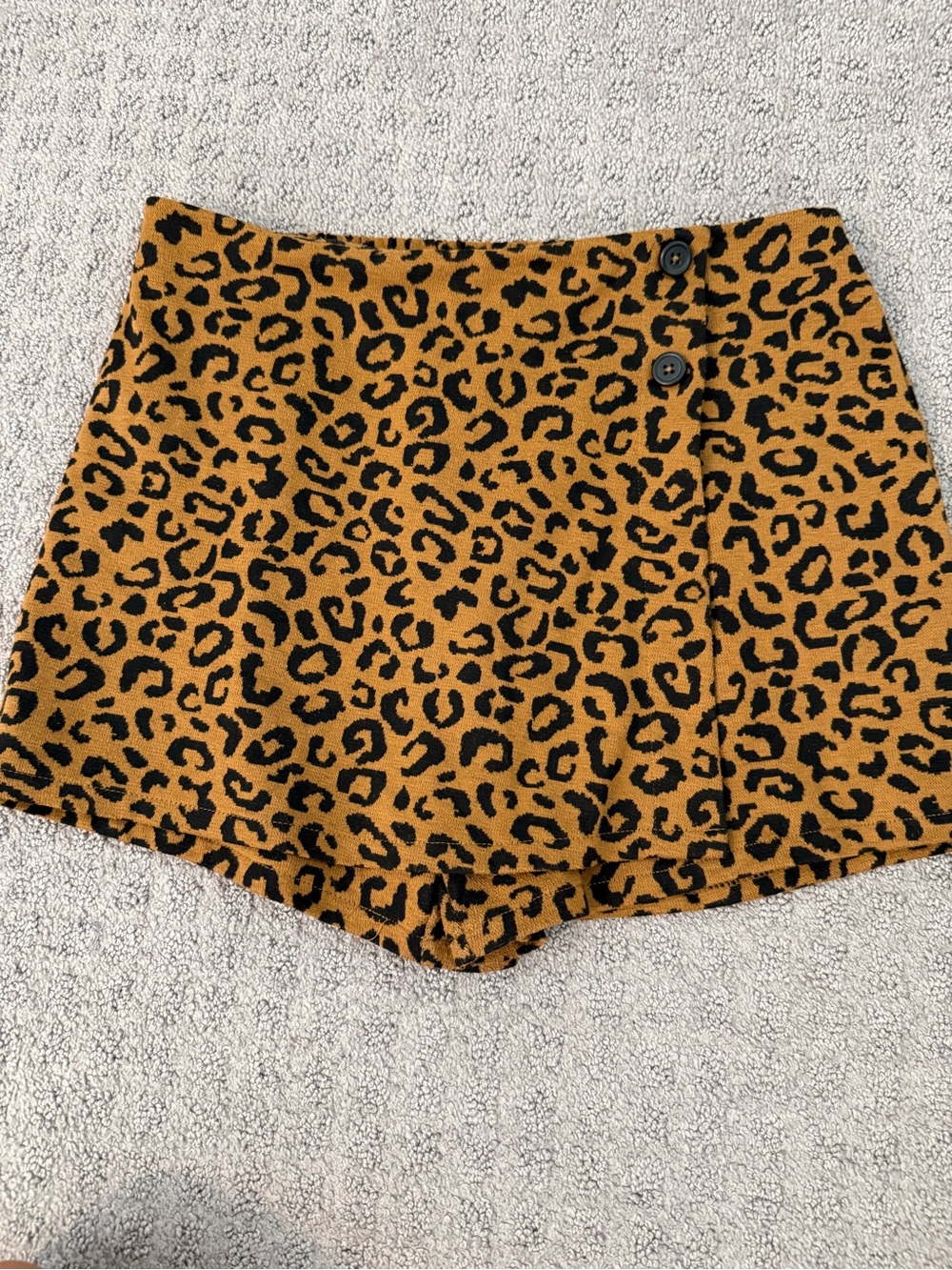 Old Navy Leopard Print Skort - Black & Camel